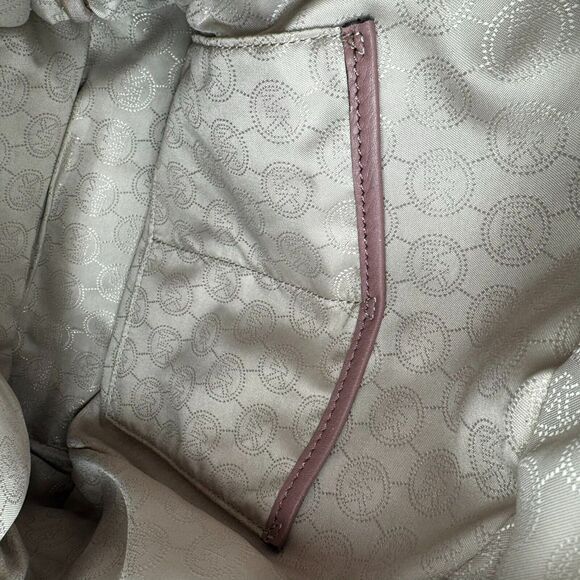 MICHAEL KORS Dusky Rose Rhea Zip Medium Leather Backpack Purse Adjustable Straps - Picture 10 of 12